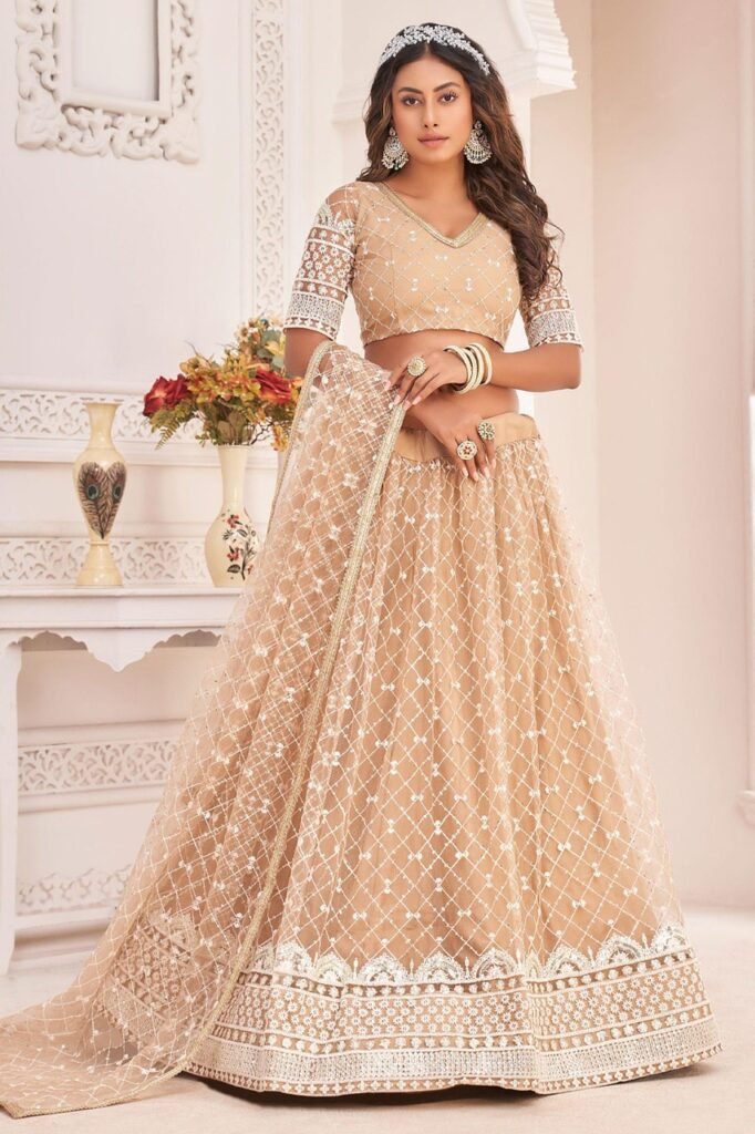 fashion, love, style, woman, party lehenga choli, net, embroideredthe best outfit ideas for Navratri 2025 & Durga Puja,